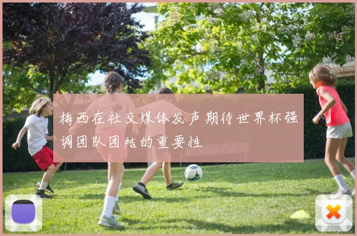 梅西在社交媒体发声期待世界杯强调团队团结的重要性